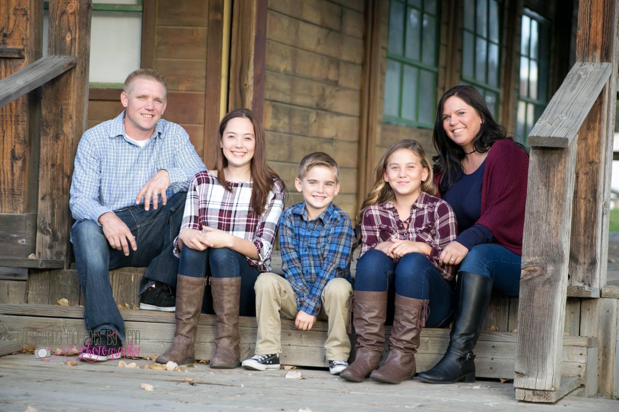 Mike Dickinson with his family